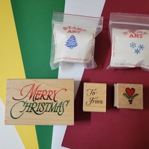 Christmas Stamps and Card Stock